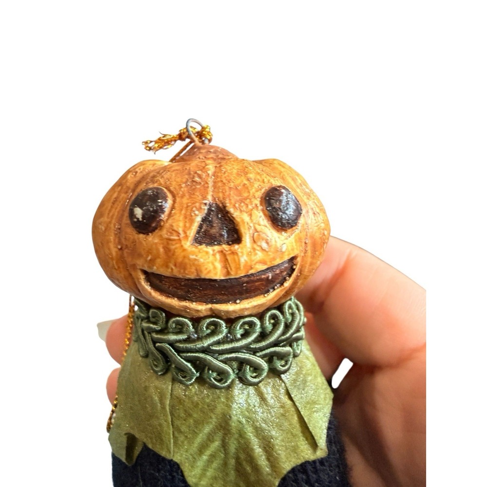 Katherine's Collection Wayne Kleski Halloween Pumpkin Head Ornament 6.5 inch